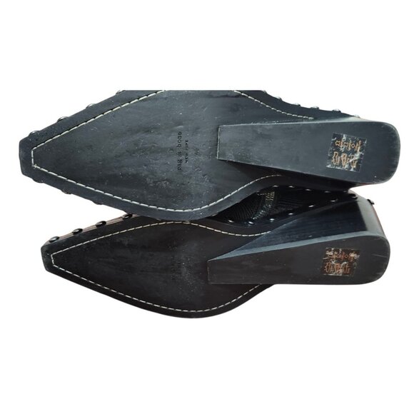 Rag & Bone santiago mid boots Womens black Lizard-embossed calf Size EU 40/US9.5 - Picture 16 of 16